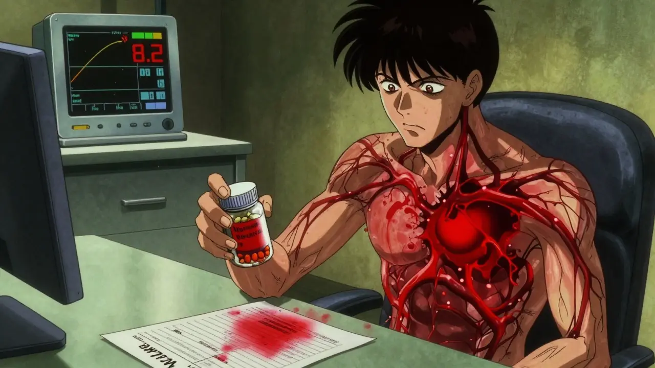 A patient reveals internal bleeding caused by ginkgo interacting with blood thinners.